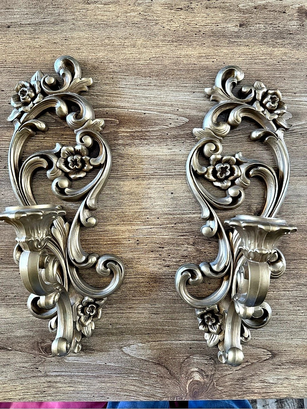 Ornate Floral Scroll Wall Decor Set